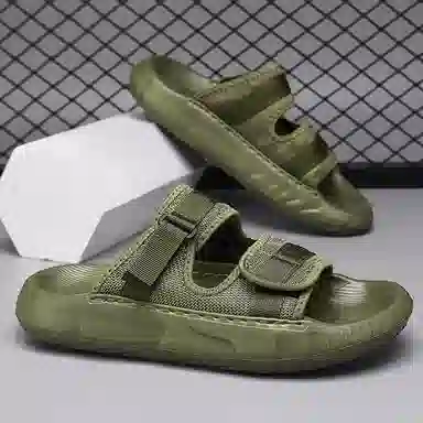 南极人 时尚百搭舒适日常潮流外穿通勤踩屎感软底一字拖鞋 男款