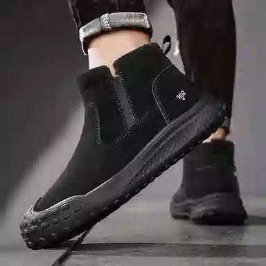 南极人 合成革 厚底 舒适百搭 户外简约潮流时尚 短靴 男款