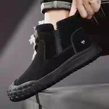 南极人 合成革 厚底 舒适百搭 户外简约潮流时尚 短靴 男款