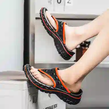 南极人 潮流简约舒适人字拖鞋 男款