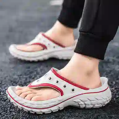 南极人 潮流简约舒适人字拖鞋 男款