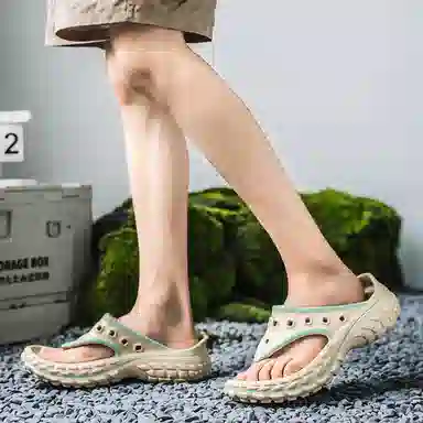 南极人 潮流简约舒适人字拖鞋 男款