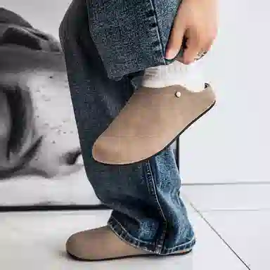 南极人 勃肯复古轻奢高级感软底舒适通勤 橡胶底 静音防磨包头拖鞋 男款