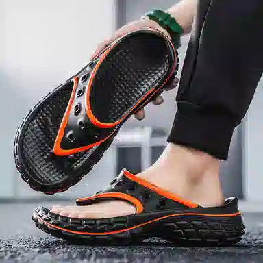 南极人 潮流简约舒适人字拖鞋 男款