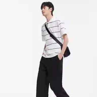 森马 宽松直筒纯色百搭系带休闲裤 男款