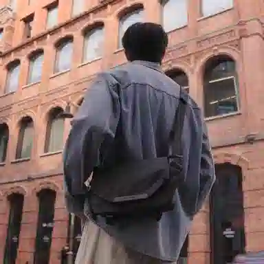 森马 户外运动骑行 织物 胸包 小号 男女同款情侣款 黑色