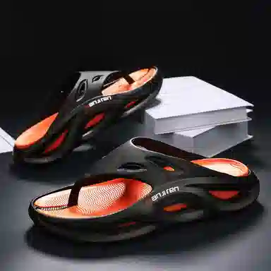 南极人 户外时尚潮流撞色百搭 防滑静音人字拖鞋 男款