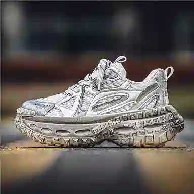 南极人 网布 复古质感时尚休闲运动风个性轮胎鞋 防滑耐磨轻便增高 低帮 老爹鞋 男款