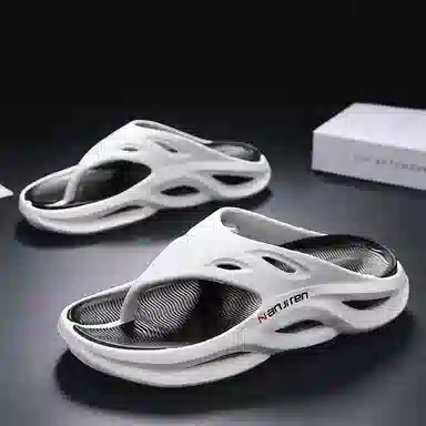 南极人 户外时尚潮流撞色百搭 防滑静音人字拖鞋 男款