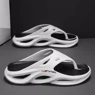 南极人 户外时尚潮流撞色百搭 防滑静音人字拖鞋 男款