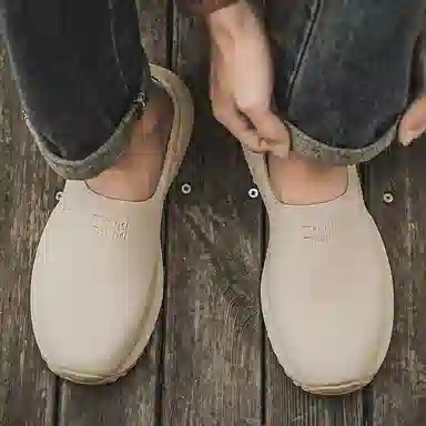 南极人 舒适时尚潮流勃肯鞋简约日常百搭 静音防磨包头拖鞋 男款