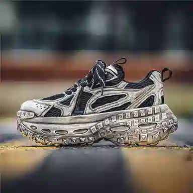 南极人 网布 复古质感时尚休闲运动风个性轮胎鞋 防滑耐磨轻便增高 低帮 老爹鞋 男款