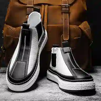 南极人 超纤皮 百搭简约潮流 切尔西靴 男款