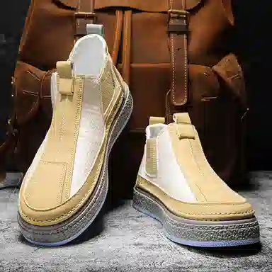 南极人 超纤皮 百搭简约潮流 切尔西靴 男款