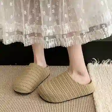 CHERRY&KALIKA Thick Sole Slide Sandals