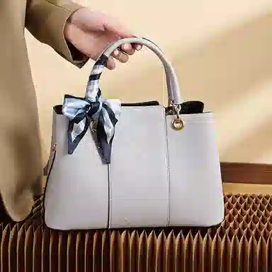 老人头 新中式简约百搭通勤上班中年妈妈托特包 合成革 单肩斜挎手提包 女款 多色