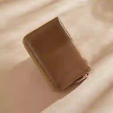 老人头 简约时尚多功能高级感短款纯色卡包票夹 合成革 钱包女士 女款 黑色/蓝色/粉色/棕色