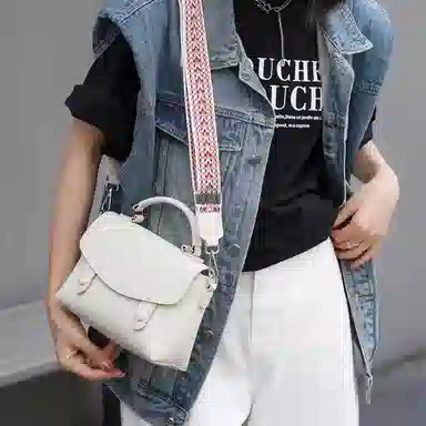 老人头 小众设计感通勤百搭高级质感手拿单肩包 头层牛皮 手提包 常规 女款 多色