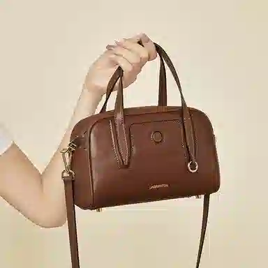 老人头 复古时尚高级设计感日常通勤 牛皮 单肩斜挎手提包 女款 多色