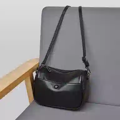 老人头 气质通勤简约时尚百搭高级感 牛皮 斜挎单肩包 常规 女款 多色