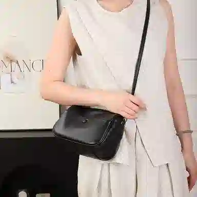 老人头 气质通勤简约时尚百搭高级感 牛皮 斜挎单肩包 常规 女款 多色