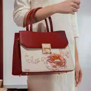 老人头 新中式国风时尚潮流 合成革 单肩斜挎手提包 常规 女款 多色