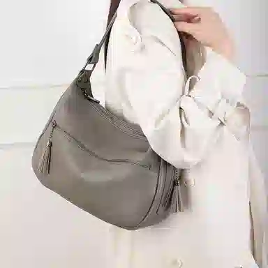 老人头 简约高级感时尚潮流百搭 牛皮 单肩包 常规 女款 多色