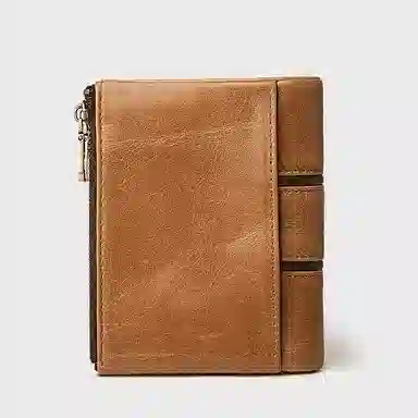 老人头 小众设计便携短款多卡位 牛皮 钱包 男女同款情侣款 多色