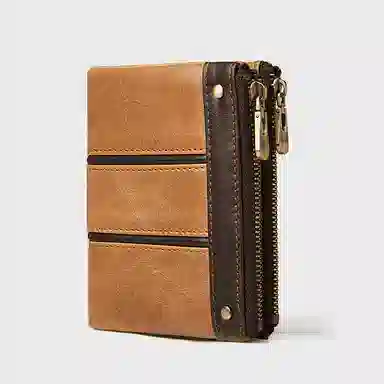 老人头 小众设计便携短款多卡位 牛皮 钱包 男女同款情侣款 多色