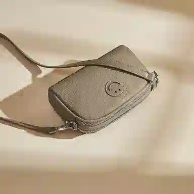 老人头 百搭简约时尚笑脸 头层牛皮 单肩包 女款 多色