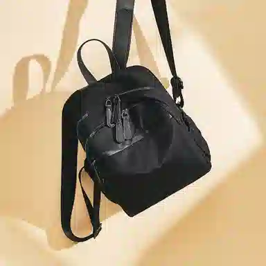 老人头 时尚百搭大容量简约通勤 织物 双肩包 常规 女款 多色