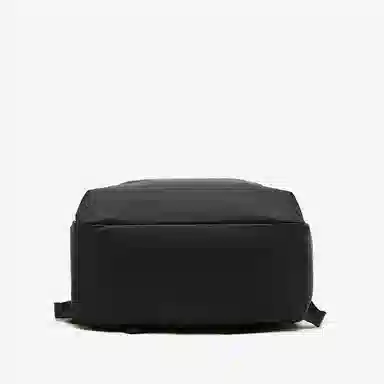 老人头 高街机能风休闲纯色百搭通勤大容量旅行电脑背包 织物 双肩包 男女同款情侣款 黑色