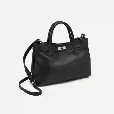 老人头 精致百搭时尚日常通勤单肩 头层牛皮 手提包 女款 黑色/咖色/棕色