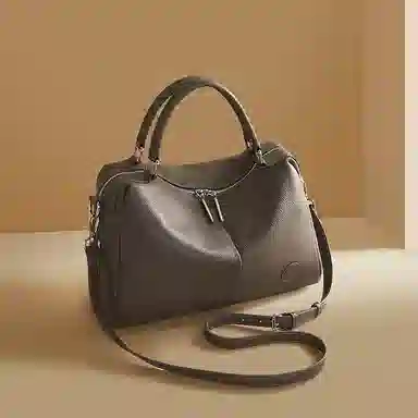 老人头 休闲百搭通勤 牛皮拼合成革 手提包 女款 多色