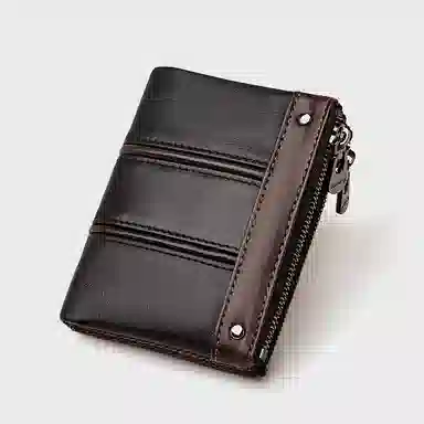 老人头 小众设计便携短款多卡位 牛皮 钱包 男女同款情侣款 多色