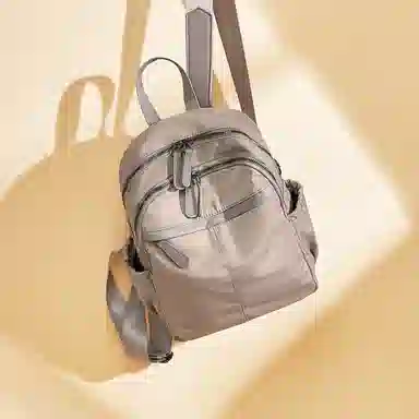 老人头 时尚百搭大容量简约通勤 织物 双肩包 常规 女款 多色