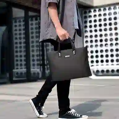 Oldman Head Business Casual Briefcase Black Blue