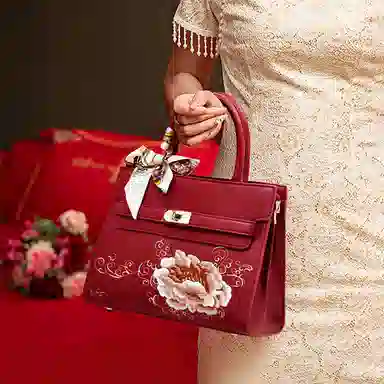 老人头 高级感新中式时尚百搭 合成革 单肩斜挎手提包 常规 女款 多色