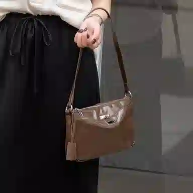 老人头 小众设计感时尚通勤百搭轻便 头层牛皮 斜挎单肩包 女款 多色