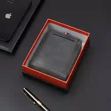 老人头 时尚简约多功能轻便小巧便携 合成革 钱包 男款 多色