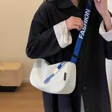 老人头 时尚个性潮流小众设计日常百搭 织物 单肩包 女款 多色