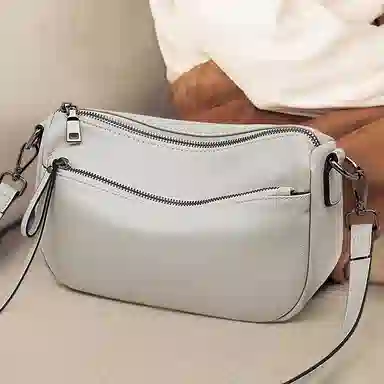 老人头 简约百搭纯色 头层牛皮 单肩包 女款 多色