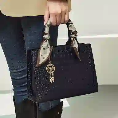 老人头 鳄鱼纹 合成革 手提包 常规 女款 多色