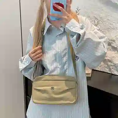 老人头 百搭休闲通勤枕头包轻便实用运动骑行 织物 斜挎包 女款 多色