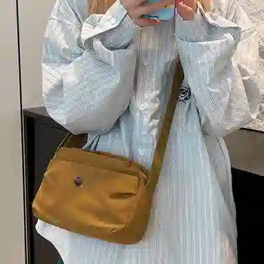 老人头 百搭休闲通勤枕头包轻便实用运动骑行 织物 斜挎包 女款 多色