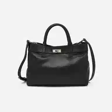 老人头 精致百搭时尚日常通勤单肩 头层牛皮 手提包 女款 黑色/咖色/棕色