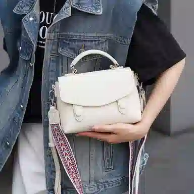 老人头 小众设计感通勤百搭高级质感手拿单肩包 头层牛皮 手提包 常规 女款 多色