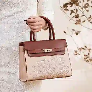 老人头 高级感新中式时尚百搭 合成革 单肩斜挎手提包 常规 女款 多色