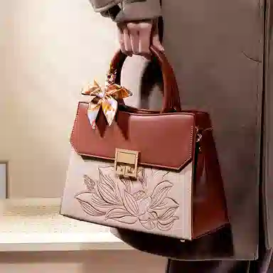 老人头 新中式国风时尚潮流 合成革 单肩斜挎手提包 常规 女款 多色