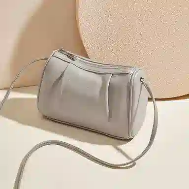 老人头 时尚百搭小众设计潮流通勤简约 牛皮 斜挎单肩包 常规 女款 多色